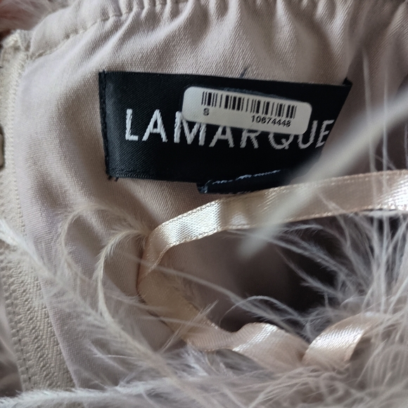 LaMarque Zaina Ostrich Feather Strapless Top - Picture 5 of 8